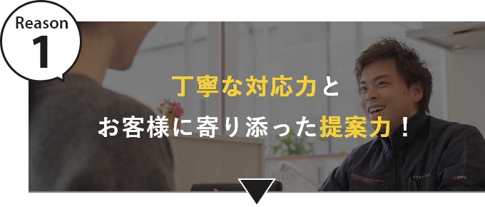 丁寧な対応力とお客様に寄り添った提案力！